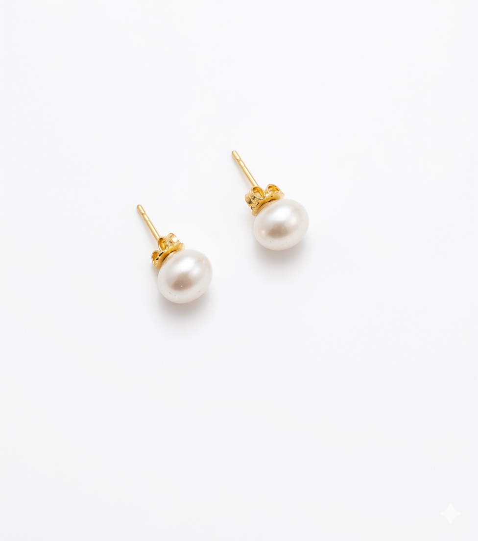 Classic Pearl Stud Earrings