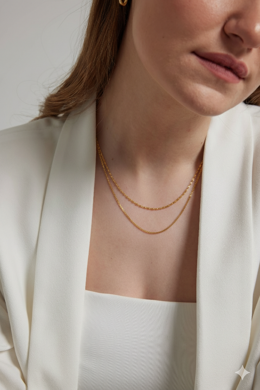 Layered Double Chain Necklace