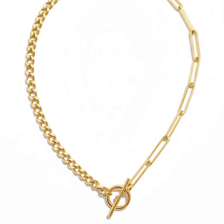 Mixed Chain Gold Necklace