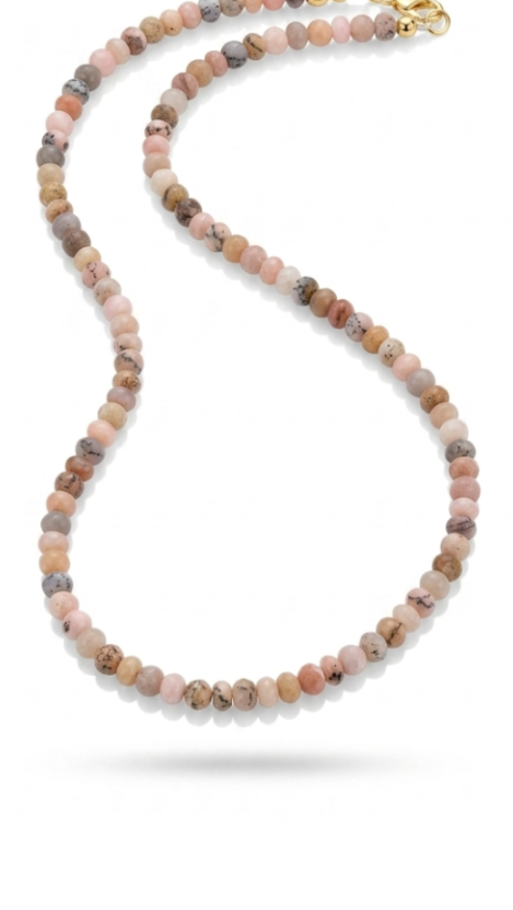 Natural Pink Opal Necklace