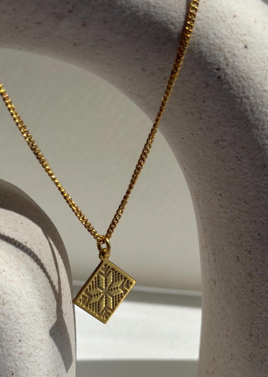 Palestinian Tatreez Pendant Necklace