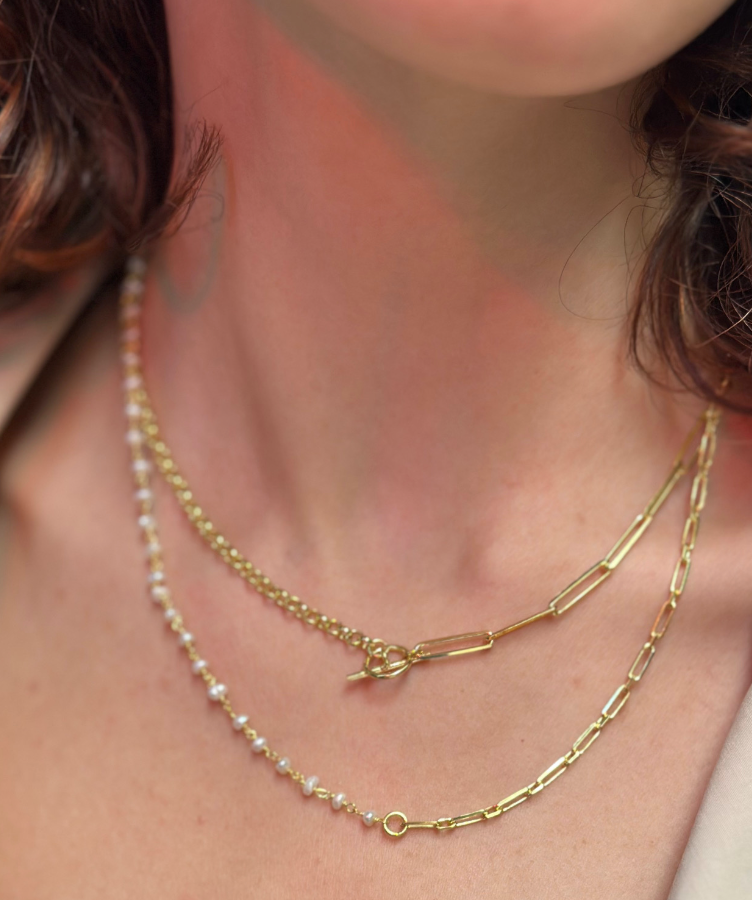 Mixed Chain Gold Necklace