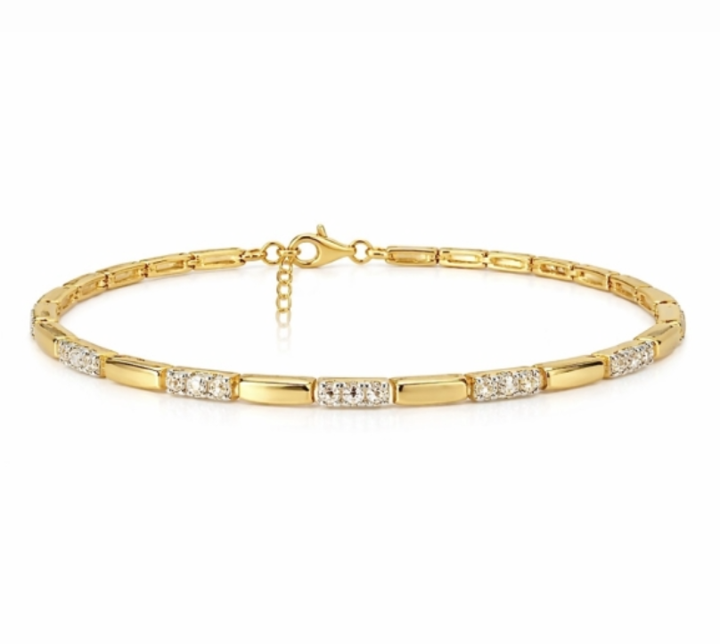 Golden Crystal Link Bracelet
