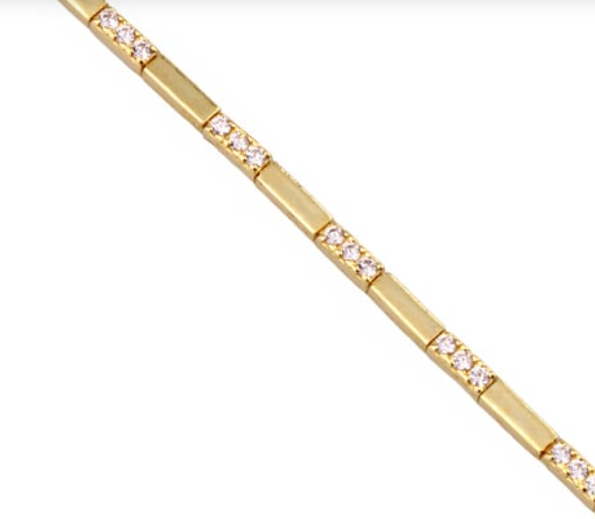 Golden Crystal Link Bracelet
