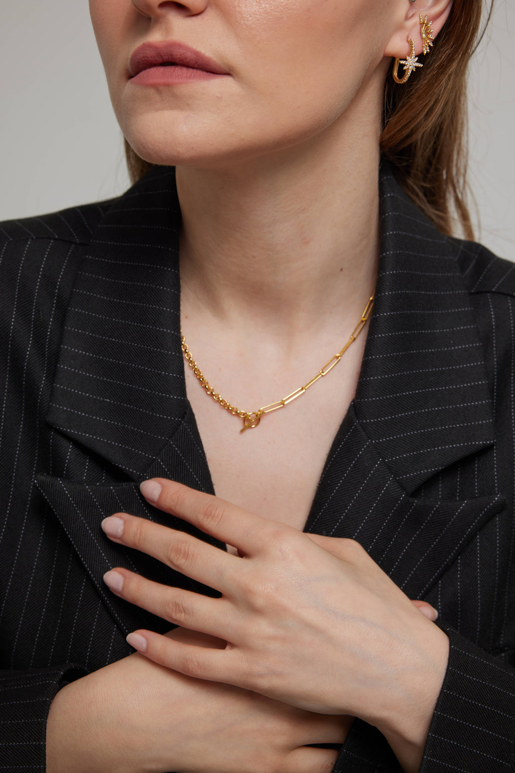 Mixed Chain Gold Necklace