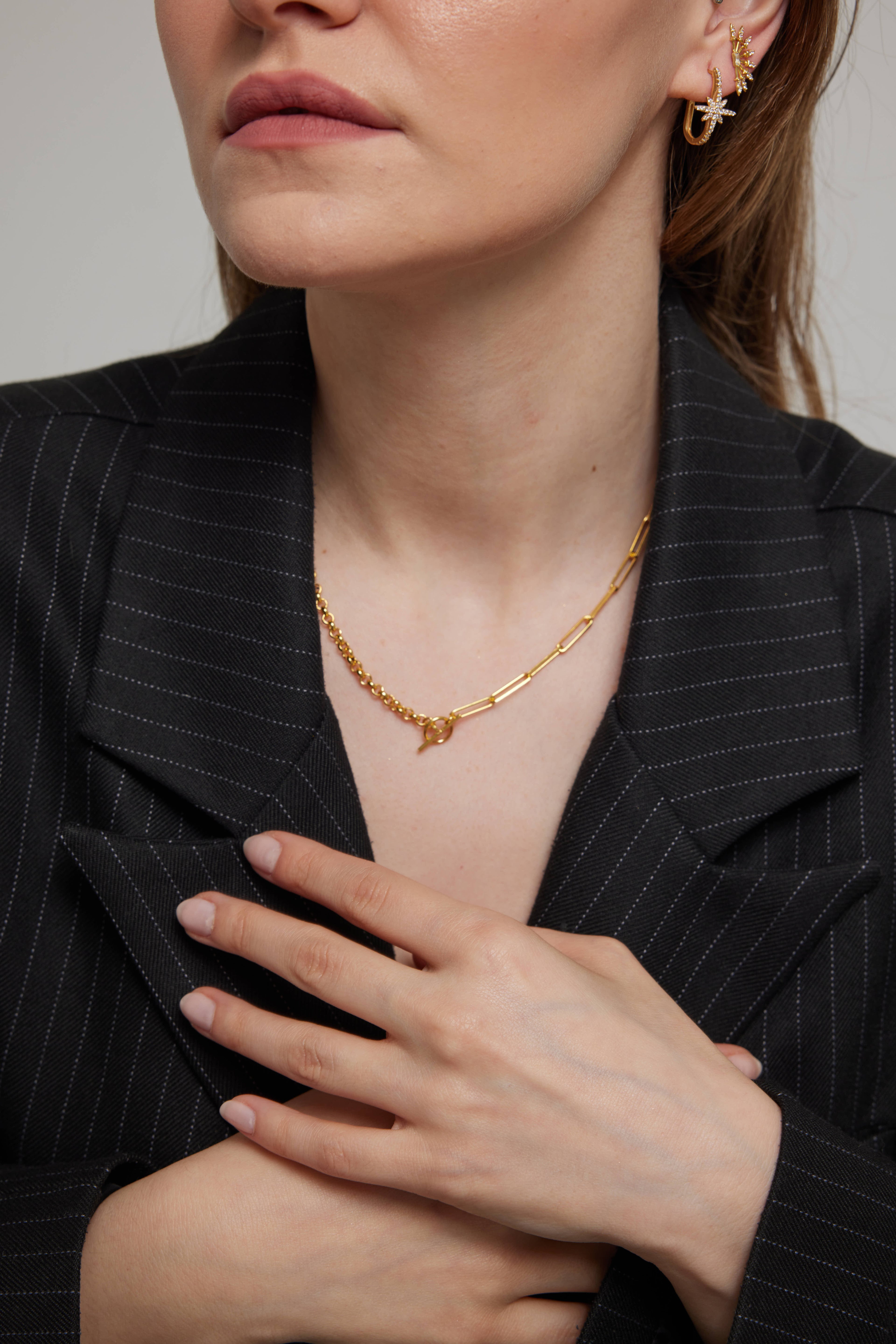 Mixed Chain Gold Necklace