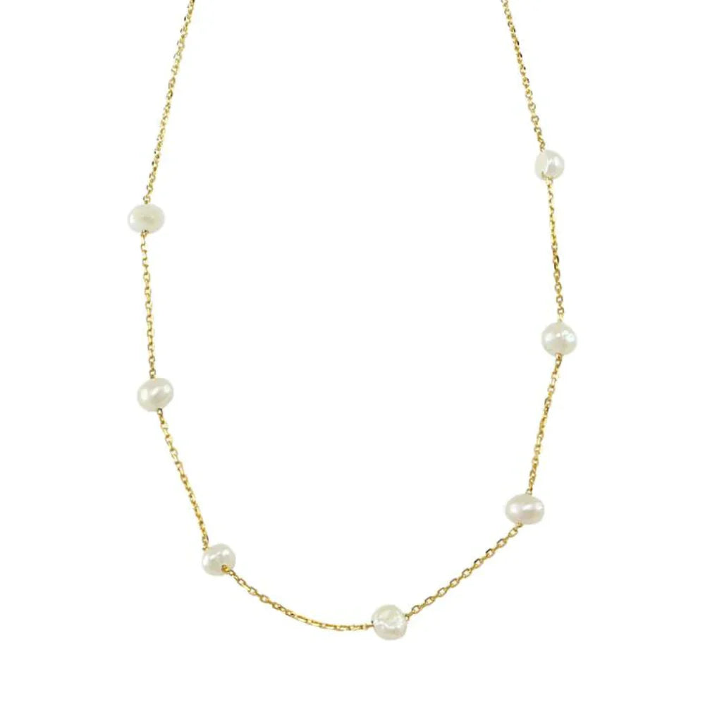 Medium Pearl Station Necklace